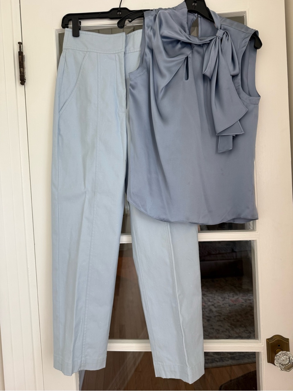 NWT | Rebecca Taylor Slub Denim High Rise Pant | Echo Blue | Sz 4 - Picture 15 of 15